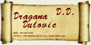 Dragana Dulović vizit kartica